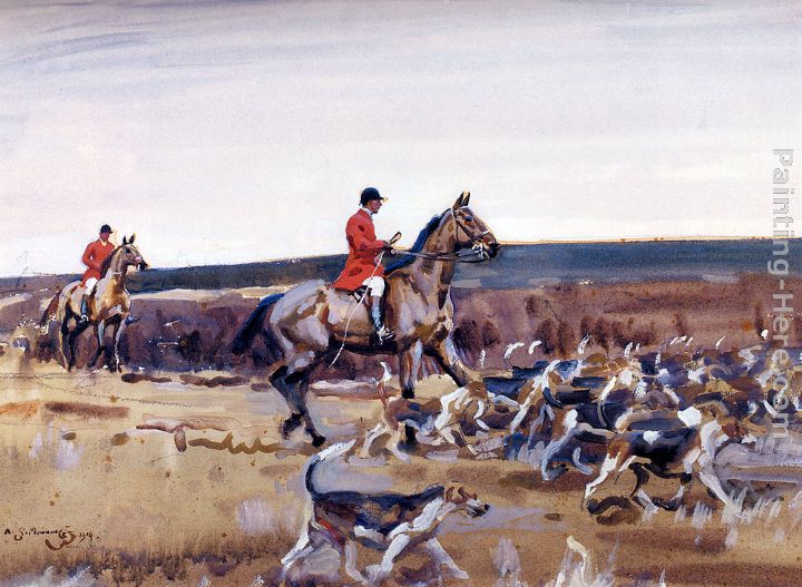 Setting Off Huntsman And Hounds painting - Sir Alfred James Munnings Setting Off Huntsman And Hounds art painting